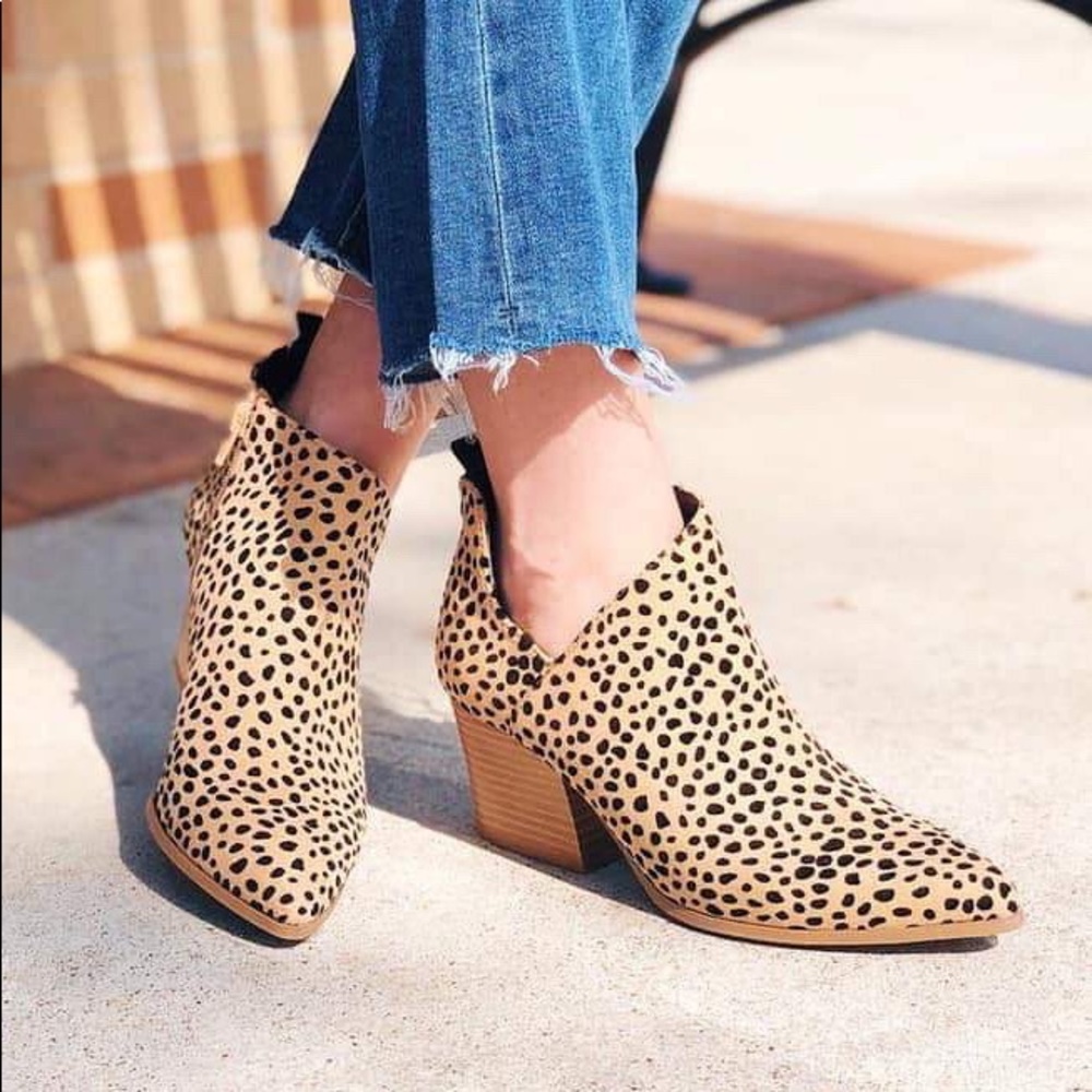 Animal Print Booties